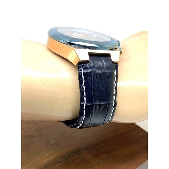 Roberto Bianci Men's Watch RB0135 Quartz Chronograph Blue Dial Rose Gold 44mm - Picture 13 of 15